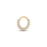 14kt Gold Paved with Paved Prong Set Hinged Ring