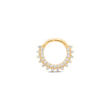 14kt Gold Paved with Paved Prong Set Hinged Ring