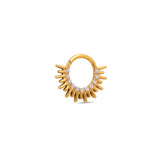 24kt Gold PVD Titanium Halo Hinged Ring