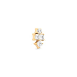 24kt Gold PVD Titanium Internally Threaded Square Jewel Attachment