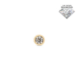 14kt Gold Threadless - Bezel Round Attachment - Lab Grown Diamond