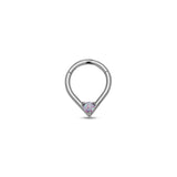 Tear with Jewel Hinged Ring