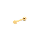24kt Gold PVD Titanium Internally Threaded Straight Barbell