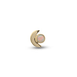 14kt Gold Threadless - Moon & Opal