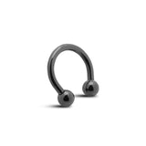 Black PVD Titanium Internally Threaded Circular Barbell