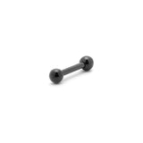 Black PVD Titanium Internally Threaded Straight Barbell