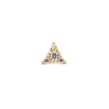 14kt Gold Threadless - Jeweled Triangle Attachment - Lab Grown Diamond