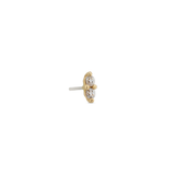 14kt Gold Threadless - 2 Stone Prong Set 1.2mm Attachment - Lab Grown Diamond