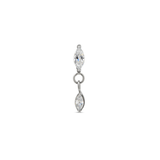 Threadless Marquise Stone w Dangle Attachment