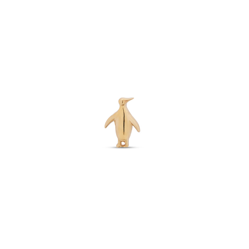 14kt Gold Threadless - Penguin