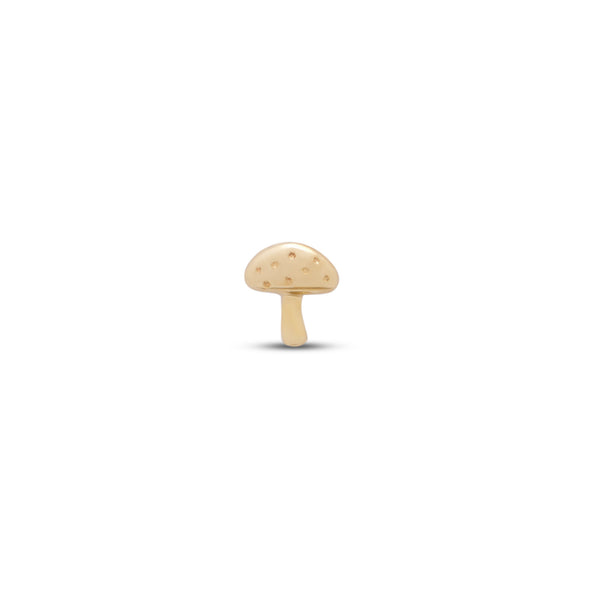 14kt Gold Threadless - Mushroom