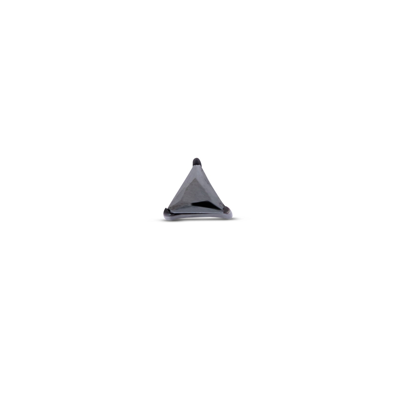 Black PVD Titanium Internally Threaded Triangle Black Jewel Attachment ...