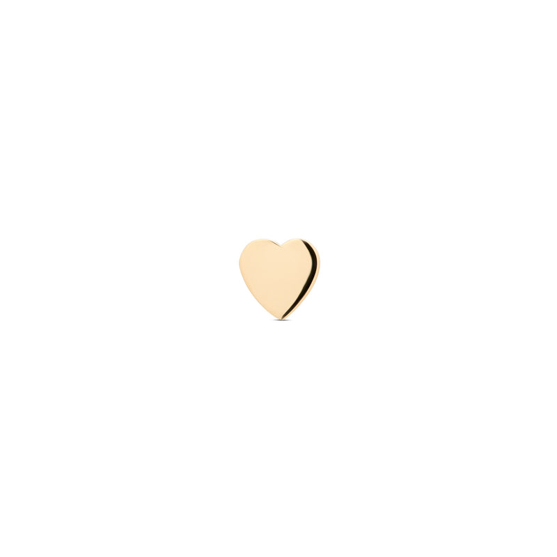 14kt Gold Threadless - Heart Disk