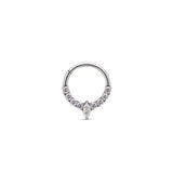 9 Jewel Marquise Hinged Ring