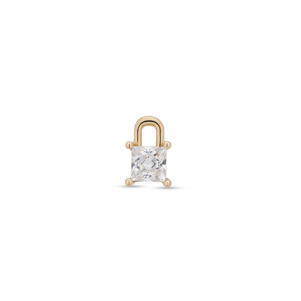 14kt Gold Threadless - Jewel Lock