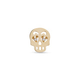 14kt Gold Threadless - Skull With Jewel Eyes