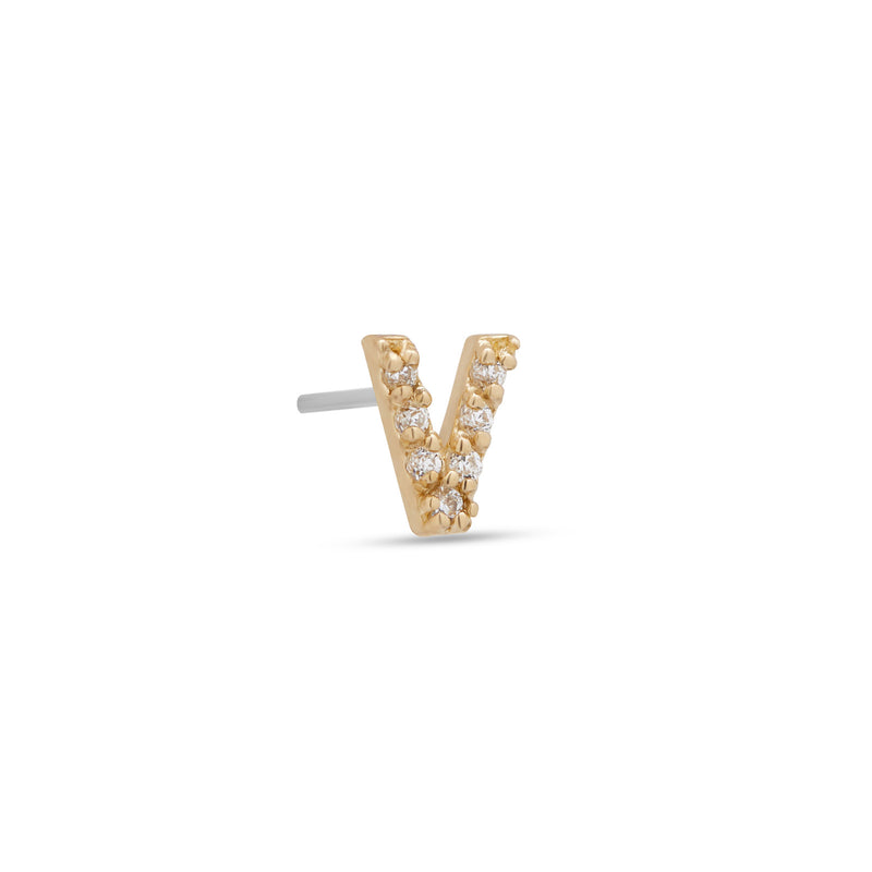 14kt Gold Threadless - Jewel V