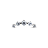 Internally Threaded 5 Stone Curved Tiara Attachment