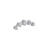 Internally Threaded 5 Stone Curved Tiara Attachment