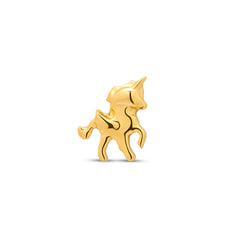 24kt Gold PVD Internally Threaded Titanium Unicorn Attachment