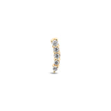 14kt Gold Threadless Curved Jeweled Bar Attachment