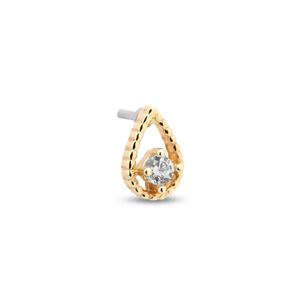 14kt Gold Threadless Adorn Jeweled Crystal Attachment