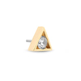 14kt Gold Threadless Jeweled Triangle Attachment