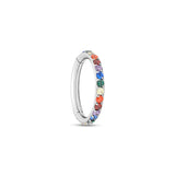 Titanium Jeweled Hinged Rainbow Ring