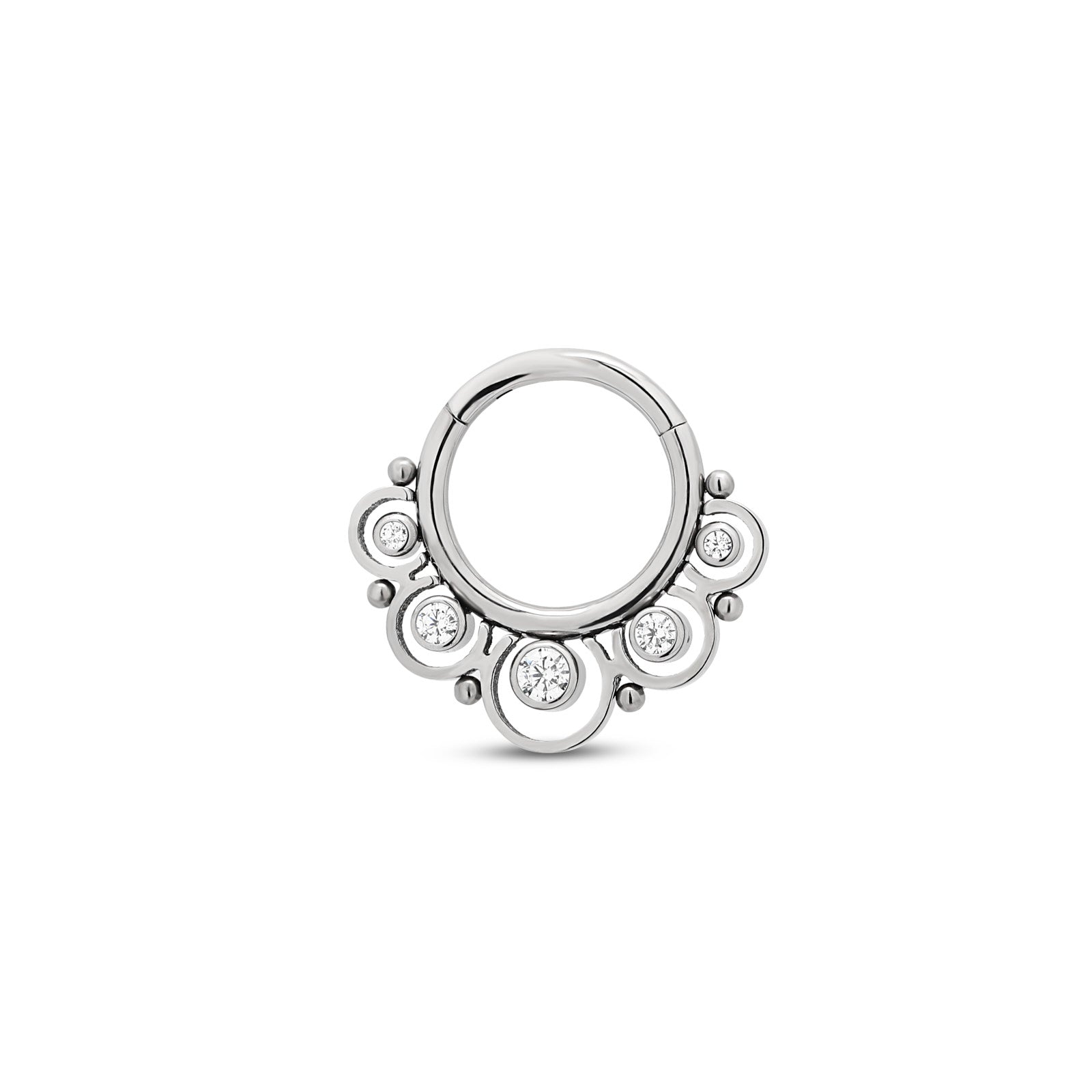 Cluster Jewel Hinge Ring – Trident - Fine Body Jewelry
