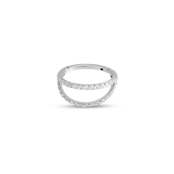Jeweled Hinge Ring Double Ring