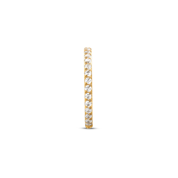 Trident 24kt Gold PVD Jeweled Hinge Ring