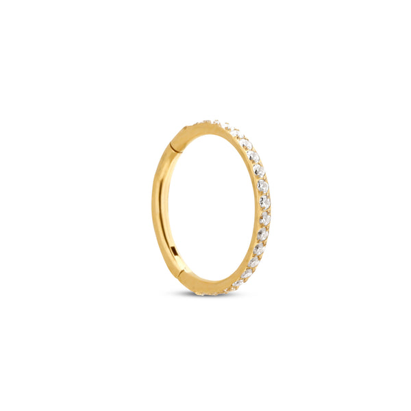 Trident 24kt Gold PVD Jeweled Hinge Ring