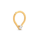 24kt Gold PVD Tear Hinged Ring w 2.5mm Jewel