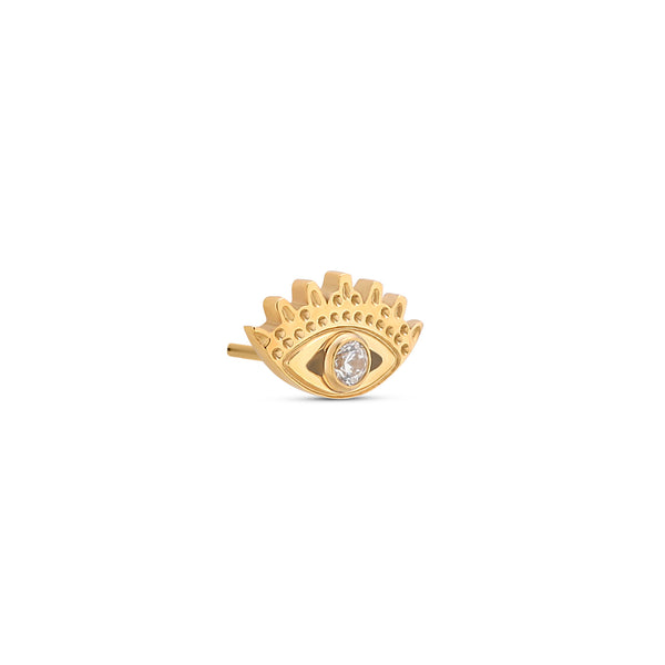 Trident Titanium 24kt Gold PVD Threadless Jewel Eye