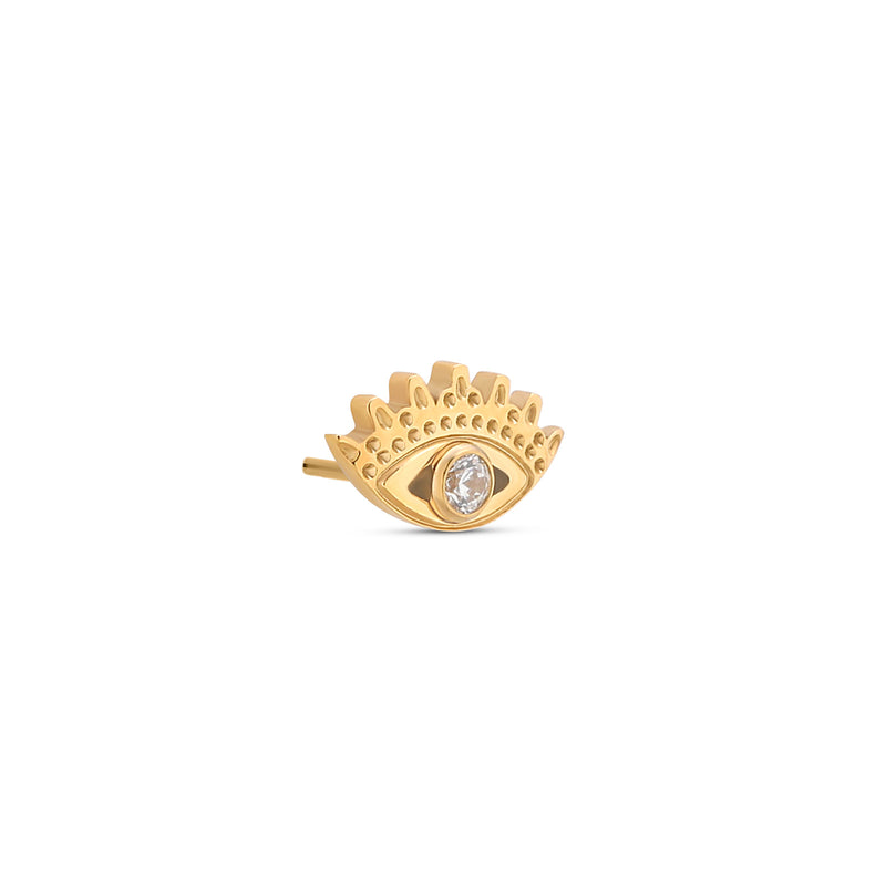 Trident Titanium 24kt Gold PVD Threadless Jewel Eye