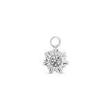 Trident Titanium Dangle Flower With Crystal