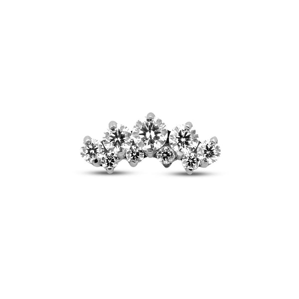 Threadless 9 Curved Prong Set Jeweled Attachment