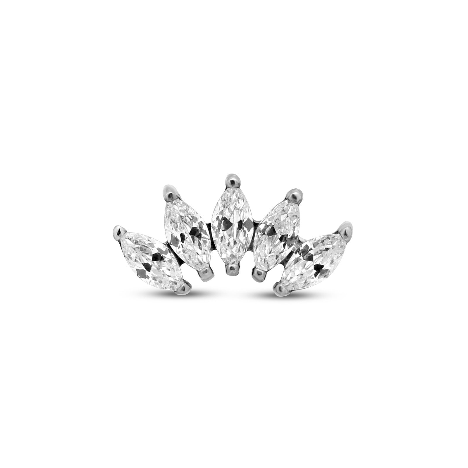Threadbare Crown Threadless 5 Prong Set Crown Ovate Jeweled Attachment – Trident - Fine ...