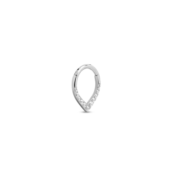 Jeweled Teardrop Hinge Ring