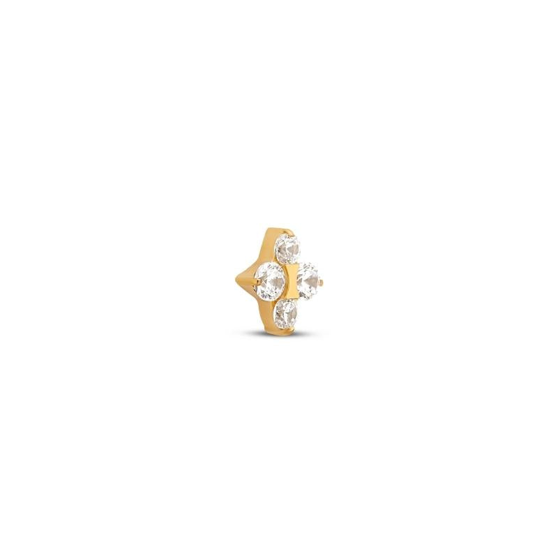 Trident Gold PVD Titanium Jeweled Attachment 4 Stones