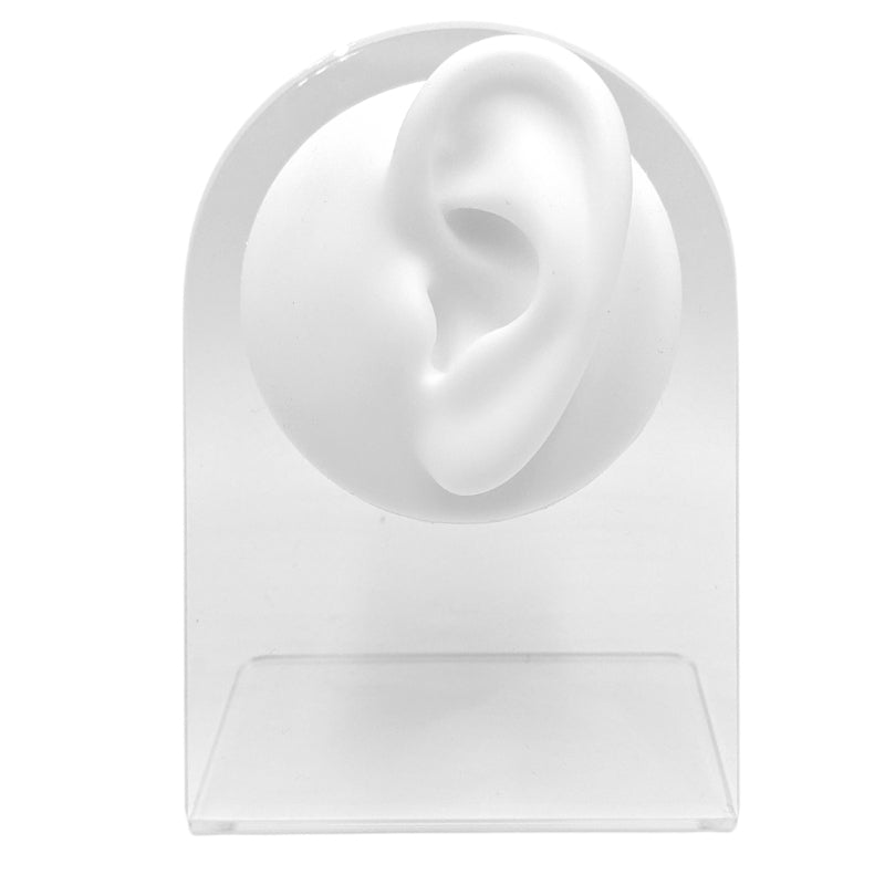 White Silicone Ear Display - Left