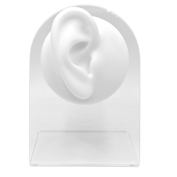 White Silicone Ear Display - Right
