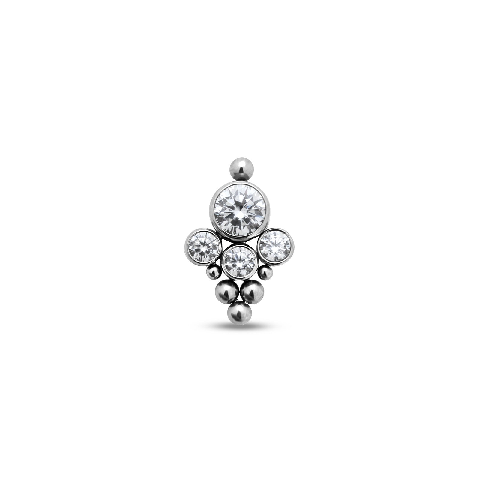 Jeweled CBR Cluster #4 Attachment – Trident - Fine Body Jewelry