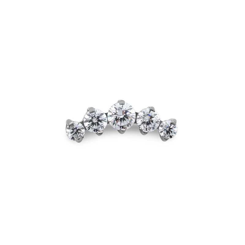 Trident Titanium 5 Curved Jewelled Prong Set Attachment